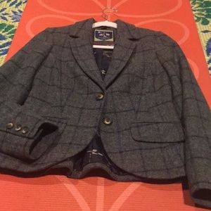Boden Wool British Tweed Blazer by Moon Size 4 EUC